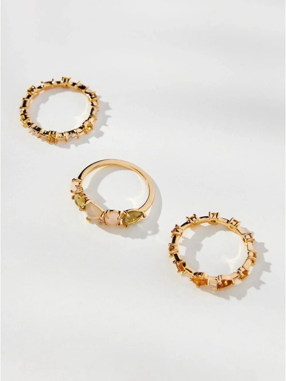 NEW Anthropologie Stacked Birthstone Ring Set November